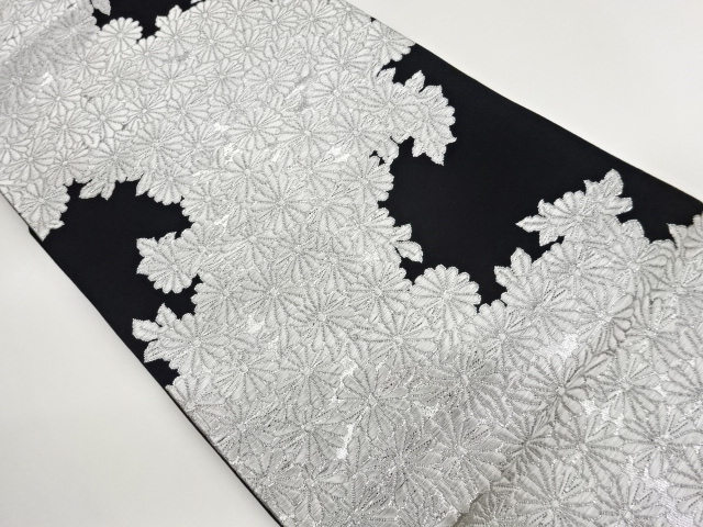 菊尽くし模様織出し名古屋帯